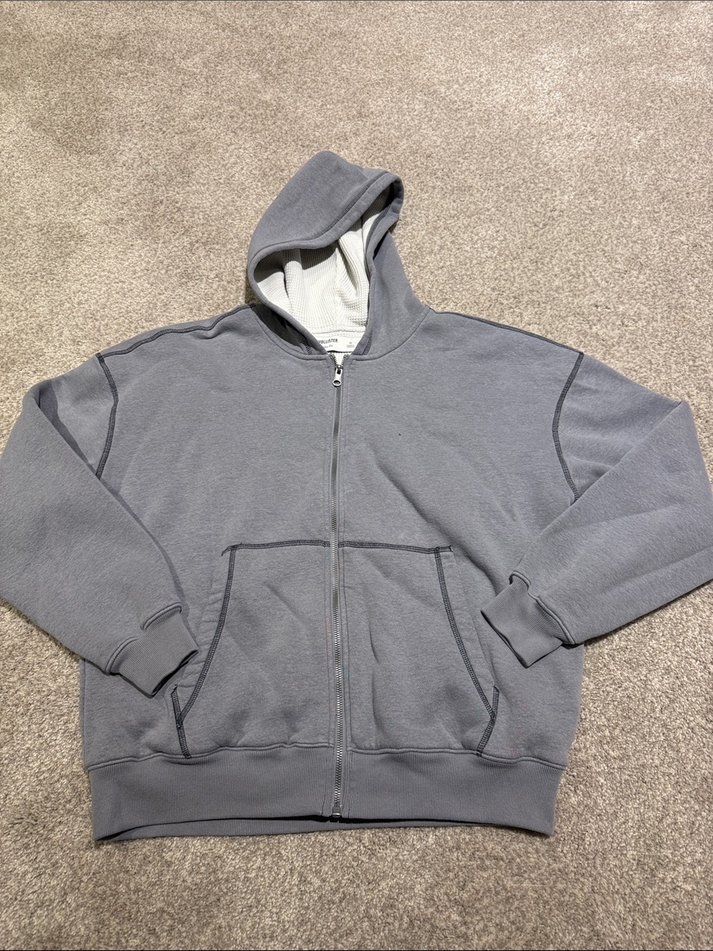 NWOT Gray Zip-Up Hooded Sweatshirt